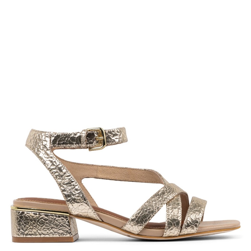 Donald J Pliner Frannie Platino Antique Metallic Sandal